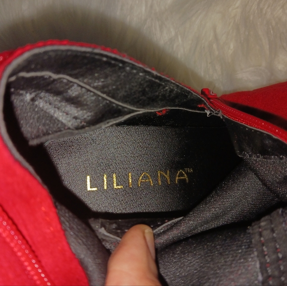 Liliana Gisele 7 Red thigh high boots - Picture 13 of 14